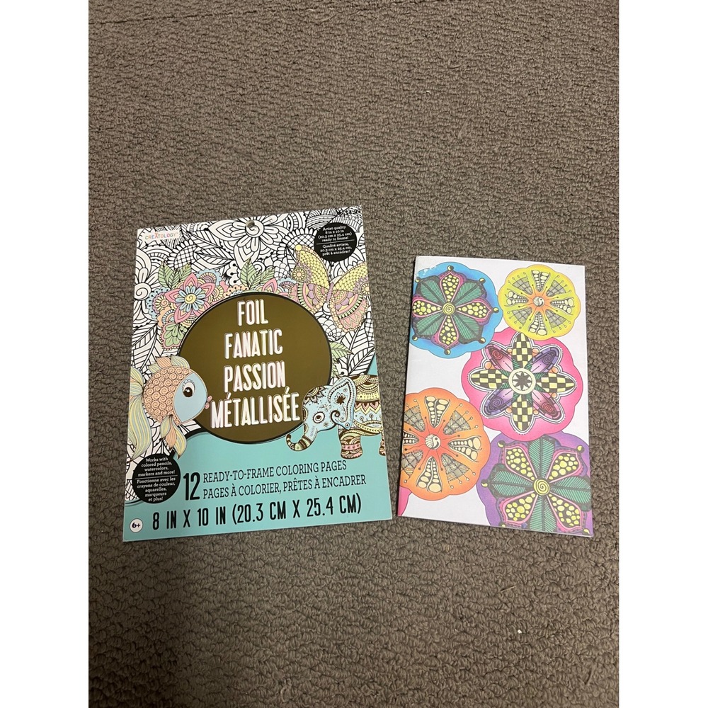 Creatology Foil Fanatic Passion Metallic Coloring Pages 8x10 Bundle 12 Count